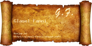 Glasel Fanni névjegykártya